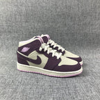 Air Jordan 1 Mid GS Sneakers White Purple Pink
