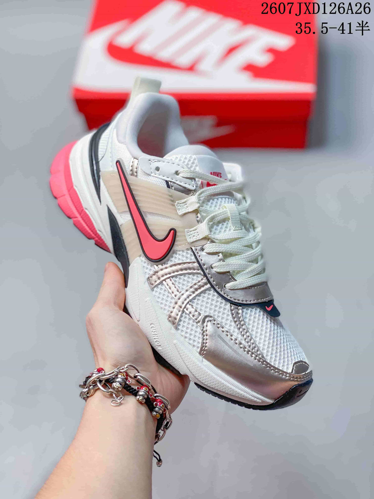 Nike V2K Run Low-Top Sneakers White Silver Pink