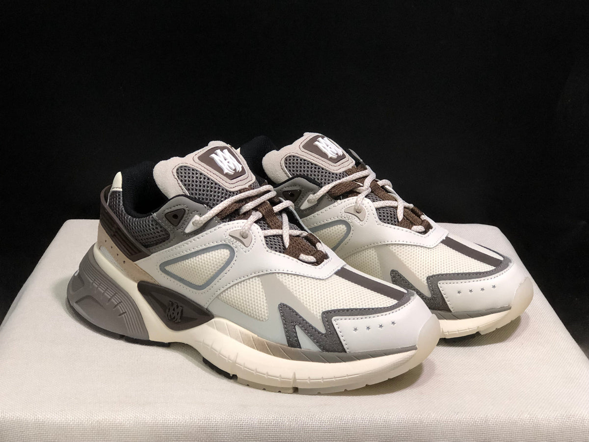 AMIRI MA Runner Sneakers in Off-White and Grey
