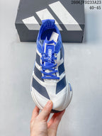 Adidas Adizero Prime X3 Running Shoes, White and Blue