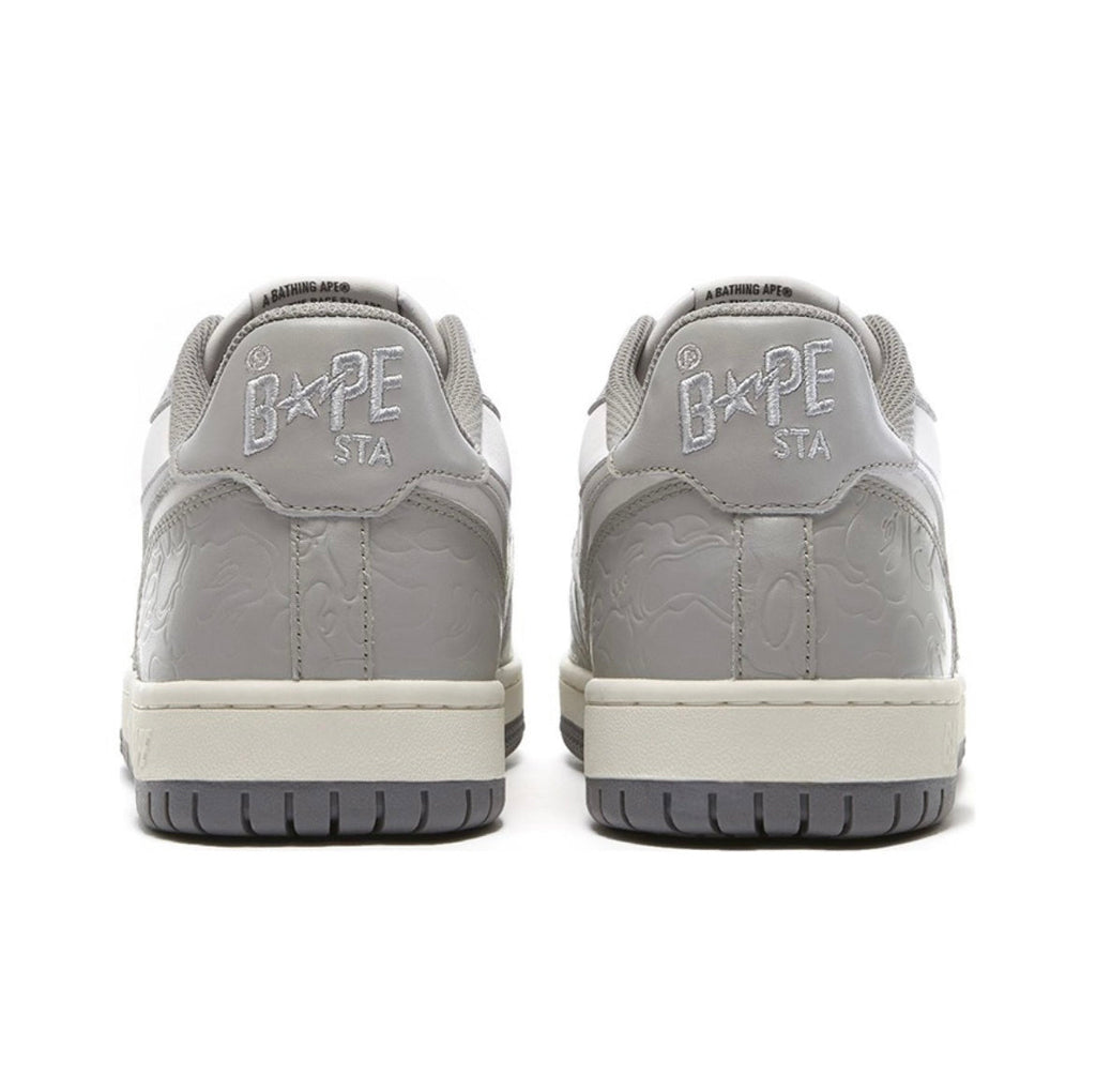 A BATHING APE BAPE Court Sta Low Sneakers White Grey
