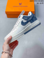 Nike Air Force 1 ’07 Low White and Navy Sneakers KG6699-F50