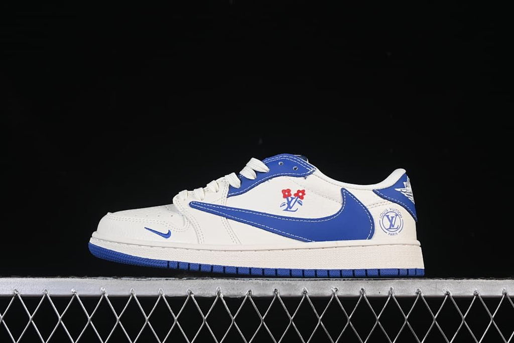 Nike Air Jordan 1 Low OG SP White Blue Floral Sneaker