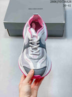 Balenciaga Circuit Women's Sneakers, Gray White & Pink 06JVD736A26