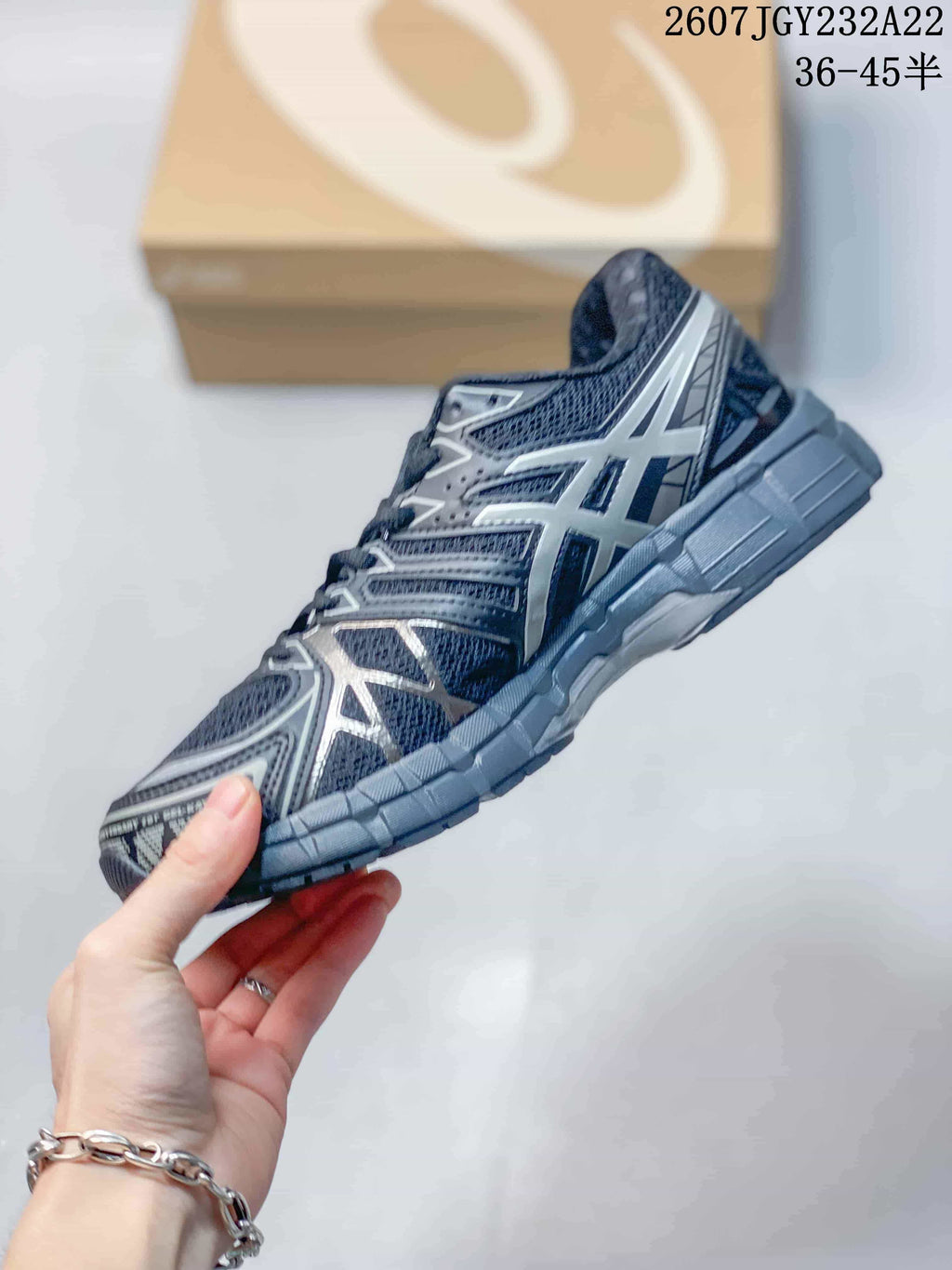 ASICS Gel-Kayano 20 Running Sneakers Navy Gray 1203A758-300