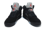 Jordan Air Jordan 5 Retro Black and Silver High-Top Sneakers