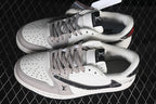 Air Jordan 1 Low Sneakers in White, Grey and Black