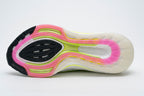 adidas UltraBoost 21 Running Shoes, White and Volt FY1214