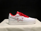 Bape Sta Low-Top Sneakers White and Red