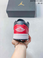 Jordan Air Jordan 1 Low Bred Black and Red Sneakers