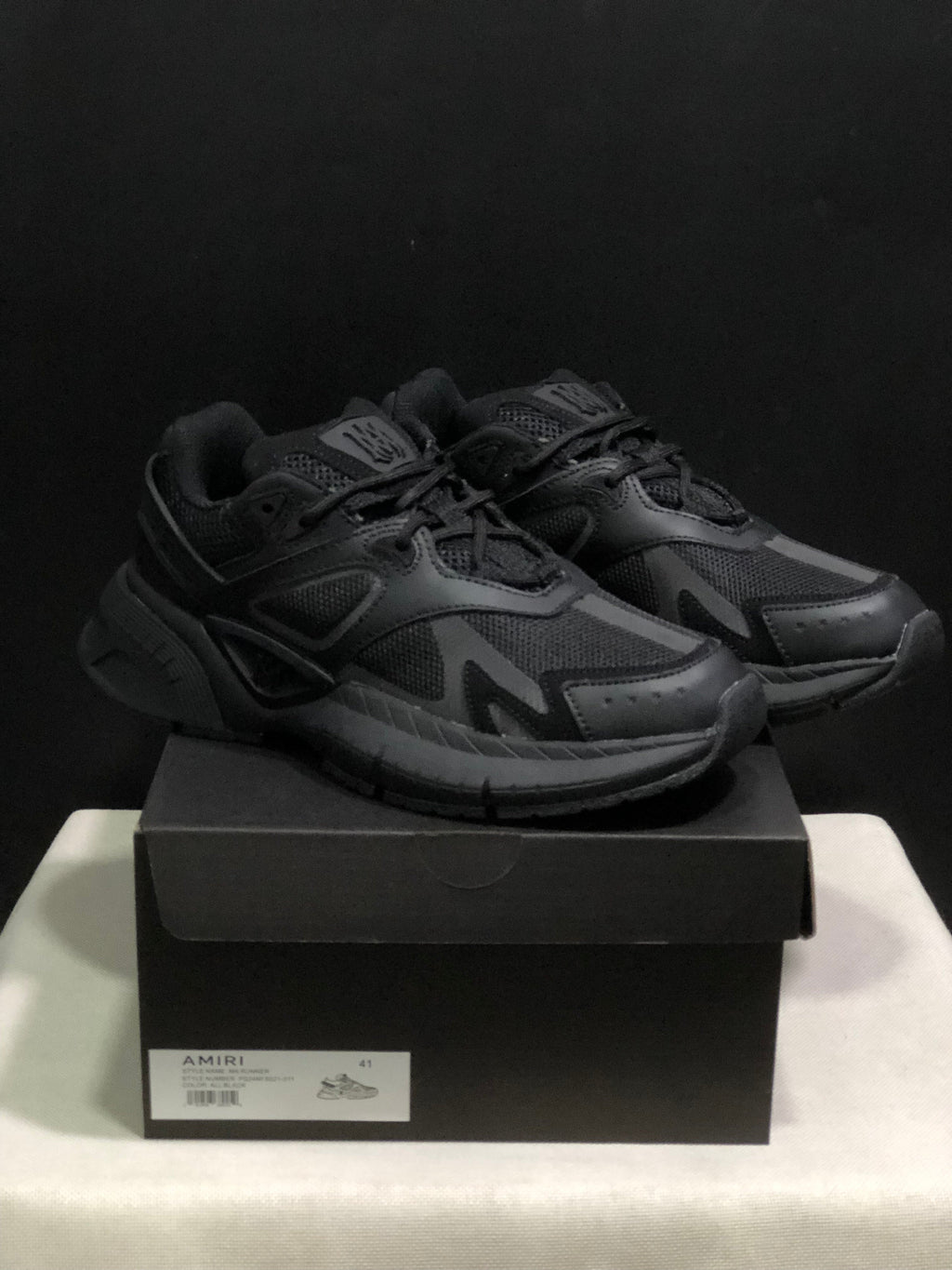 AMIRI MA Runner Black Leather Sneakers