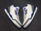 Air Jordan 3 White Blue High-Top Sneakers