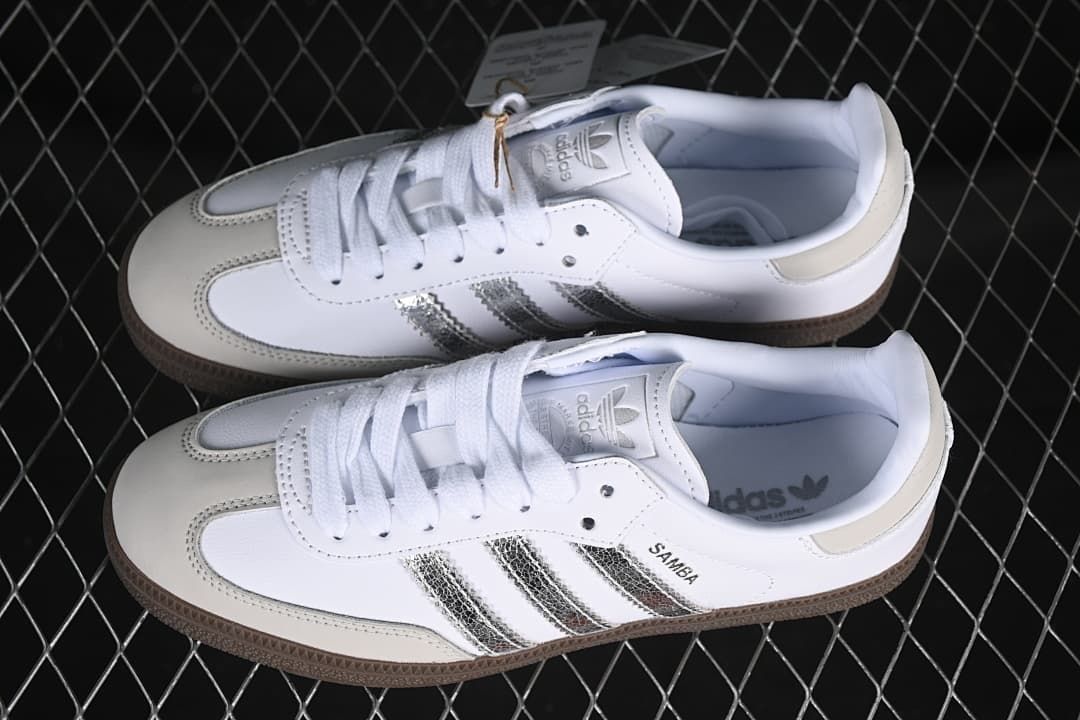 adidas Samba OG JI2725 White Silver Sneakers