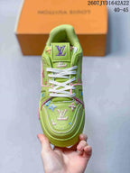 Louis Vuitton Trainer Low-Top Sneakers in Green 2607JYD1642A22