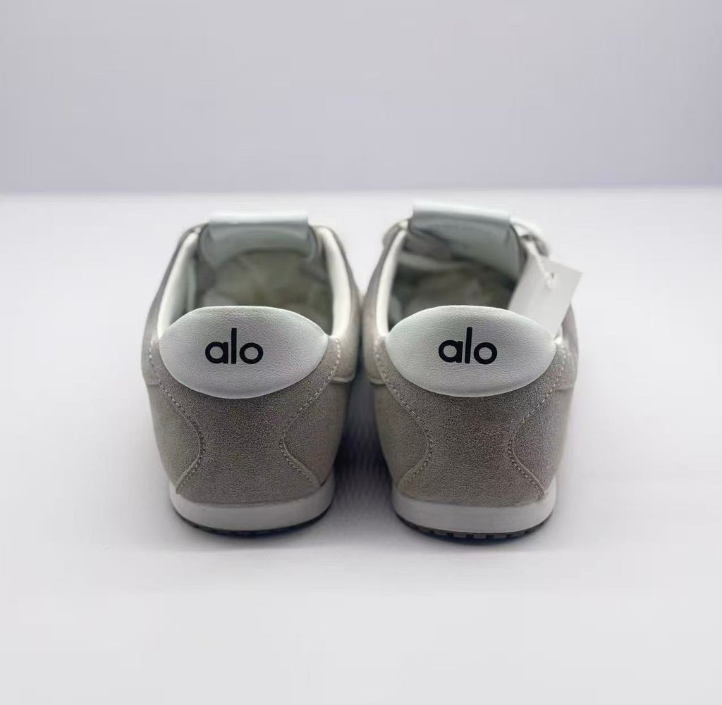 Alo Gray Low-Top Lace-Up Sneakers