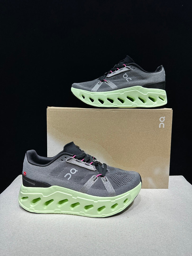 On Cloud eclipse Running Shoes in Gray and Lime