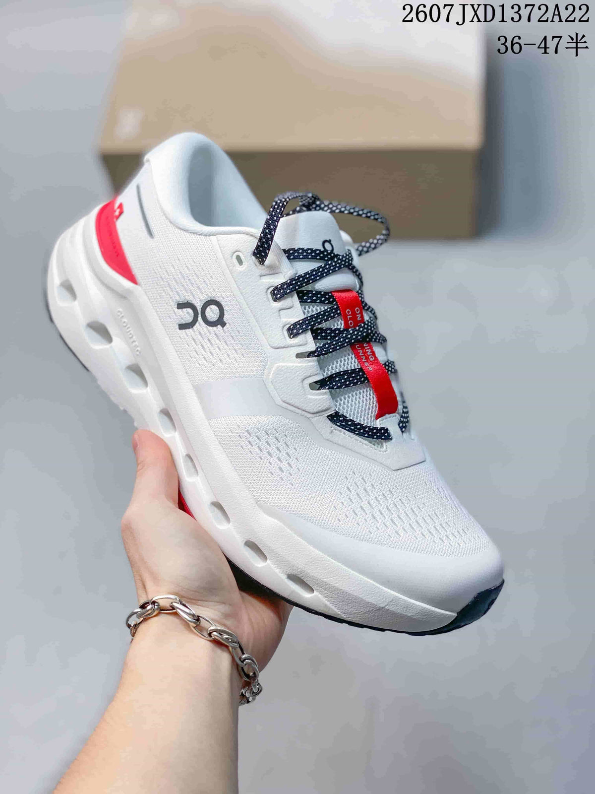 On Cloudrunner 3 White Red Black Sneakers JXD1372A22