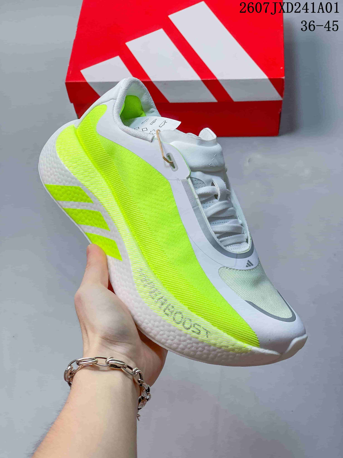 adidas Hyperboost Edge M Running Shoes White Neon Yellow