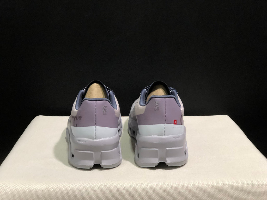 On Cloud X Sneakers in Silver Gray and Purple