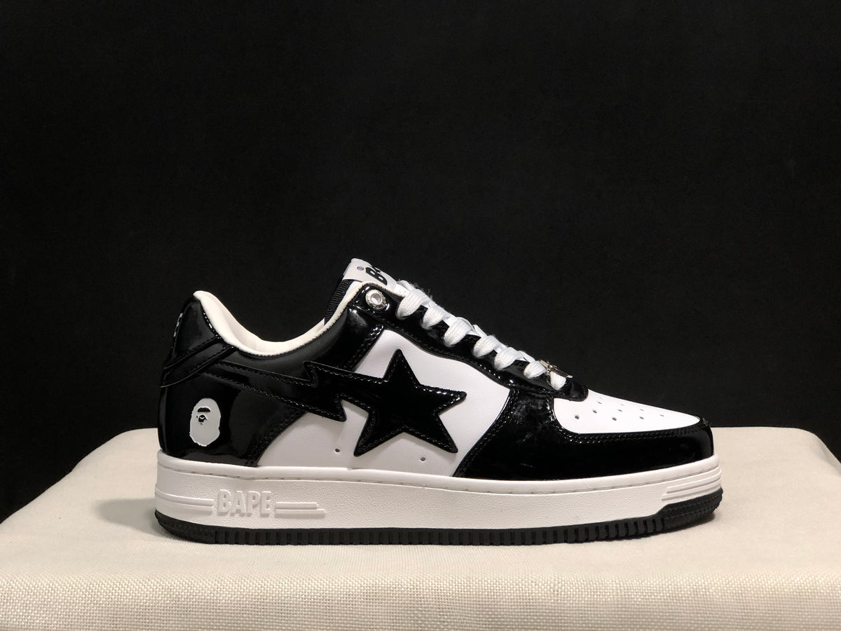 BAPE Bape Sta Low Sneakers Black White