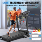 Black foldable treadmill W215P421553 - Lifestyle