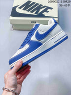Nike Air Force 1 Low White and Blue Sneakers