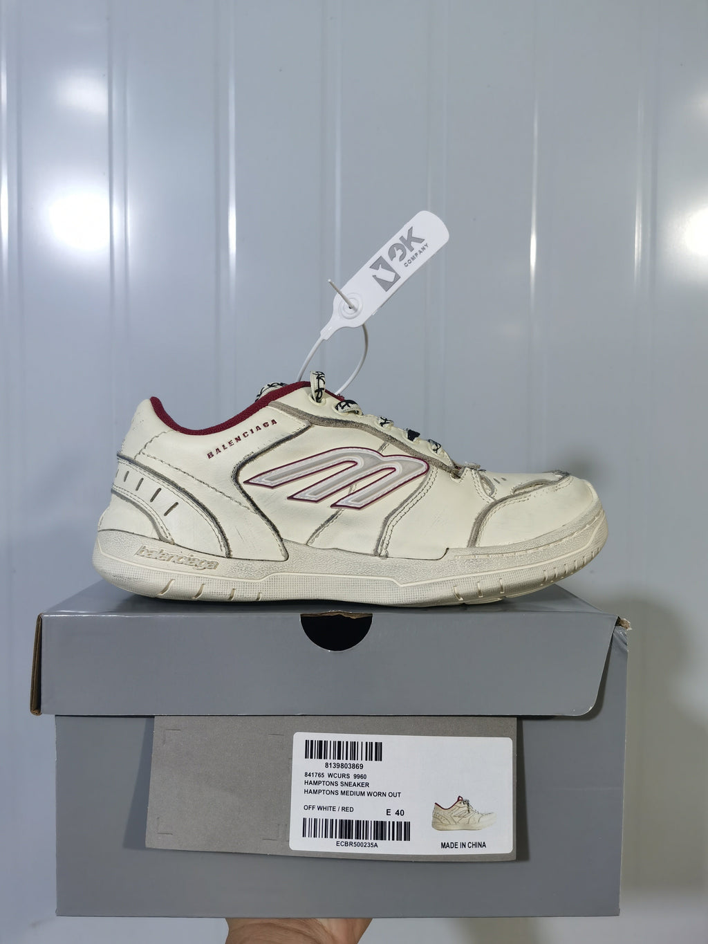 Balenciaga Hamptons Sneaker Off-White Red