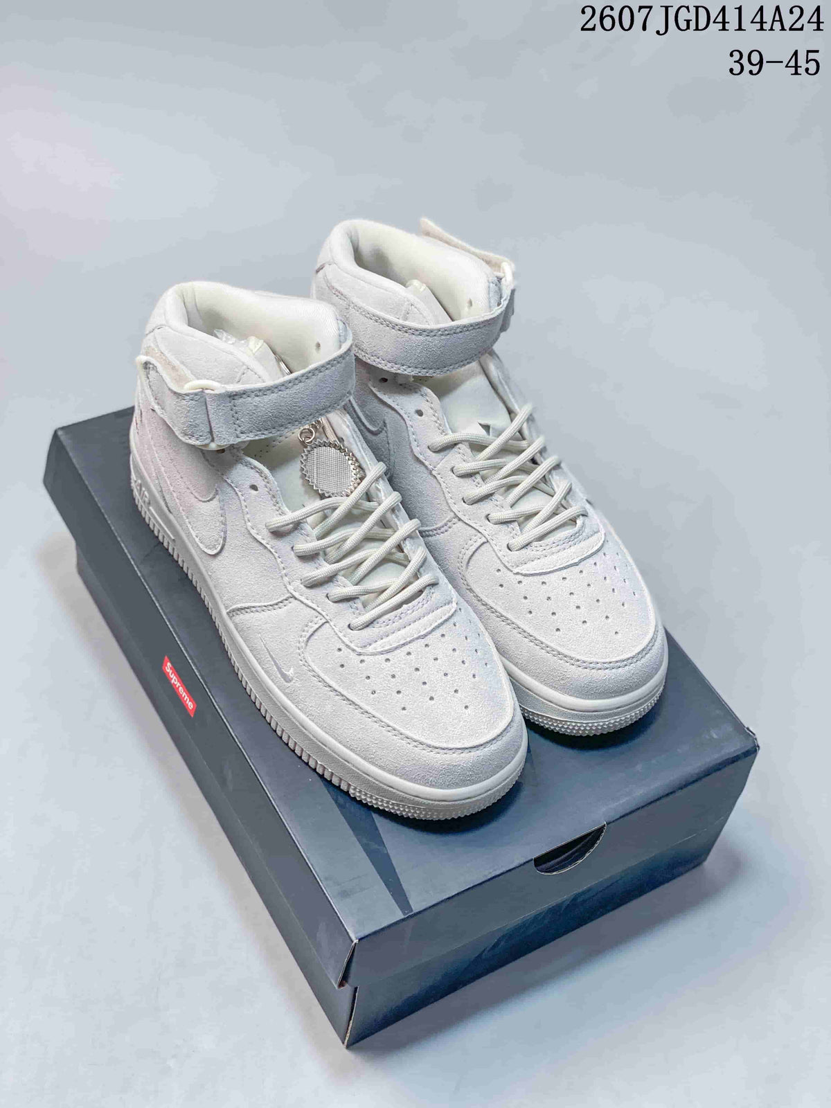 Nike Air Force 1 '07 Mid White Strap Sneakers