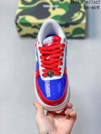 BAPE STA Low Sneakers Red Blue 2607TGD677A27