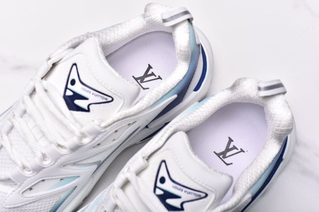 Louis Vuitton Runner Tatic Sneakers in White and Blue