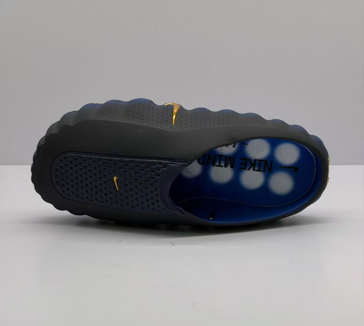 Nike Slides Black and Royal Blue