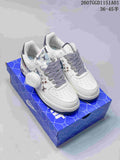 Nike Air Force 1 White Monogram Print Sneakers