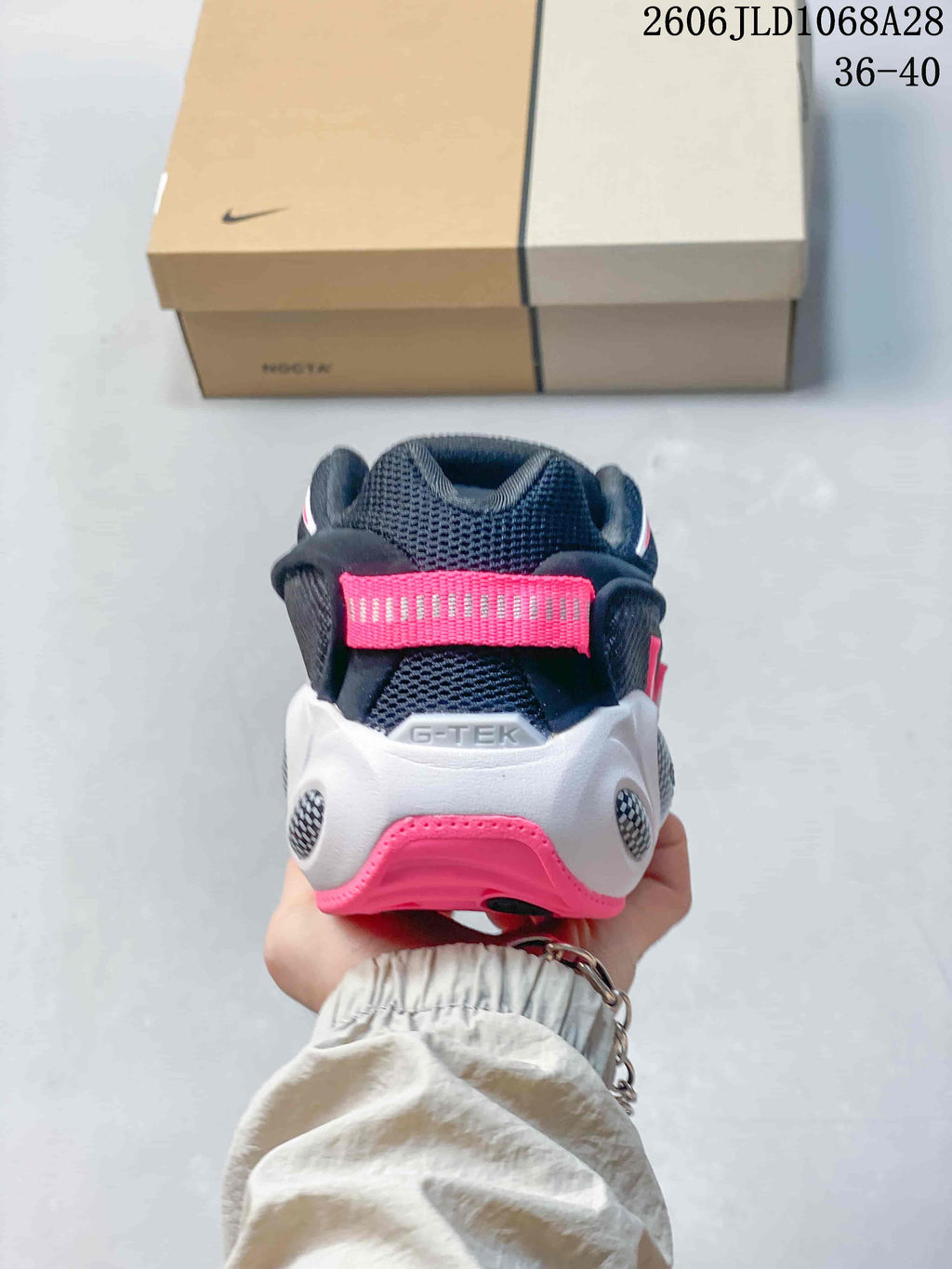 Nike NOCTA Glide Black White Pink Sneakers