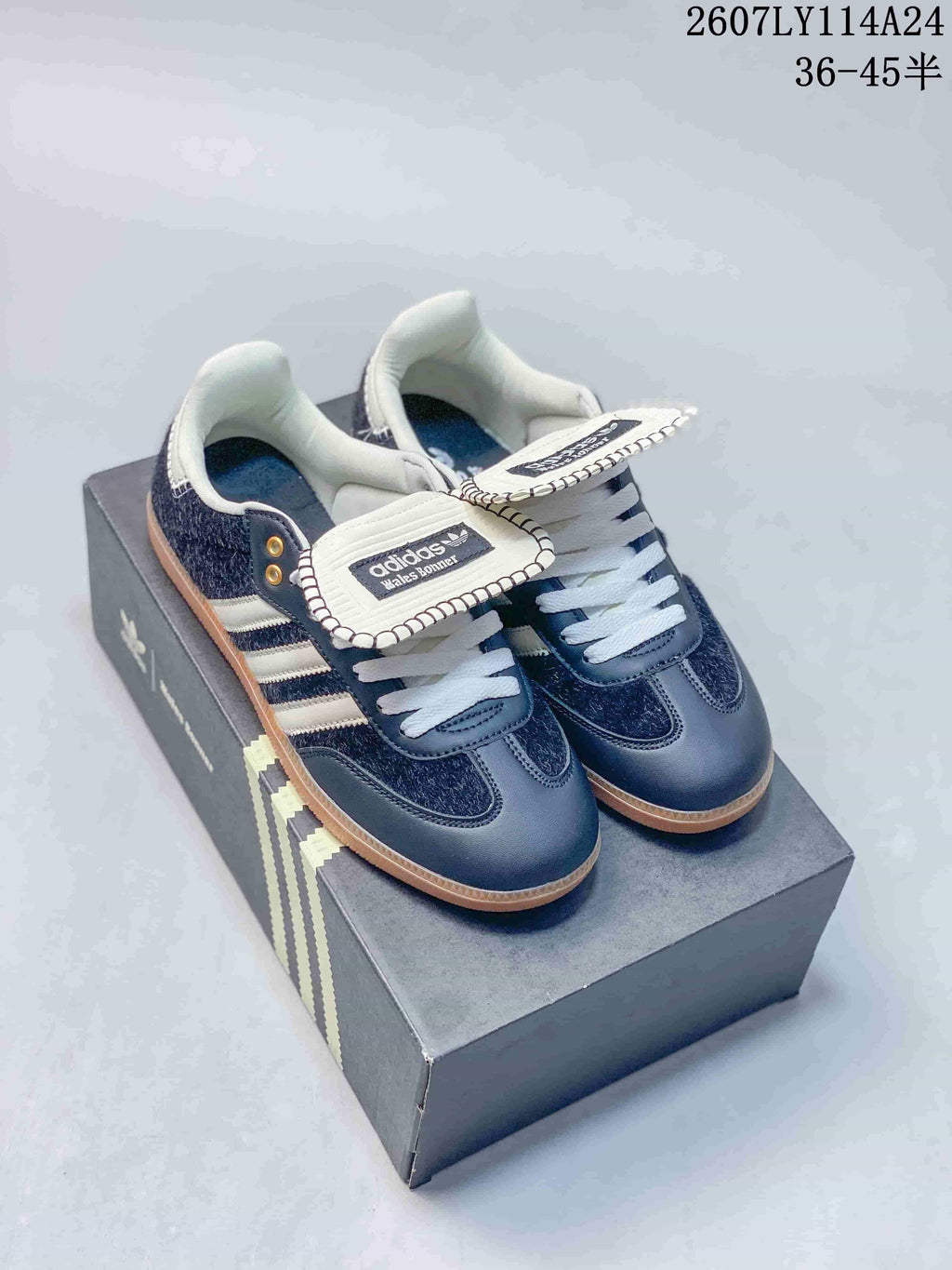 Adidas Wales Bonner Samba Low Sneakers Navy White