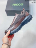 ECCO 722010QEE Brown Textile Casual Slip-On Shoes