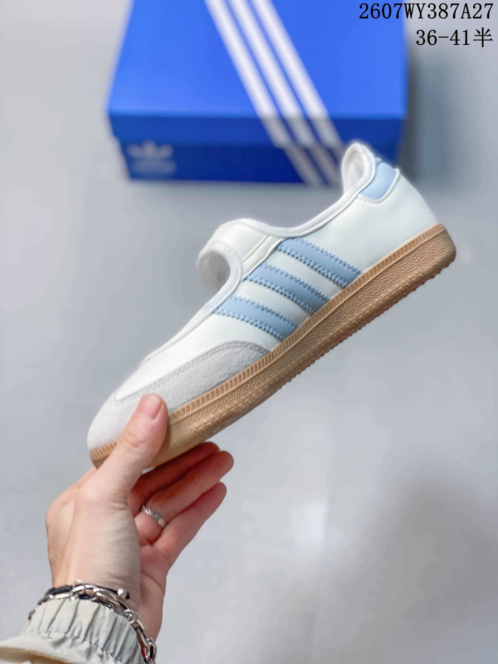 adidas Samba Jane Mary Jane Sneakers White Light Blue
