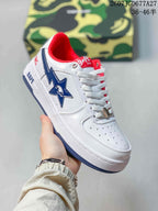 BAPE Sta Low Sneakers White Blue 2607JGD677A27