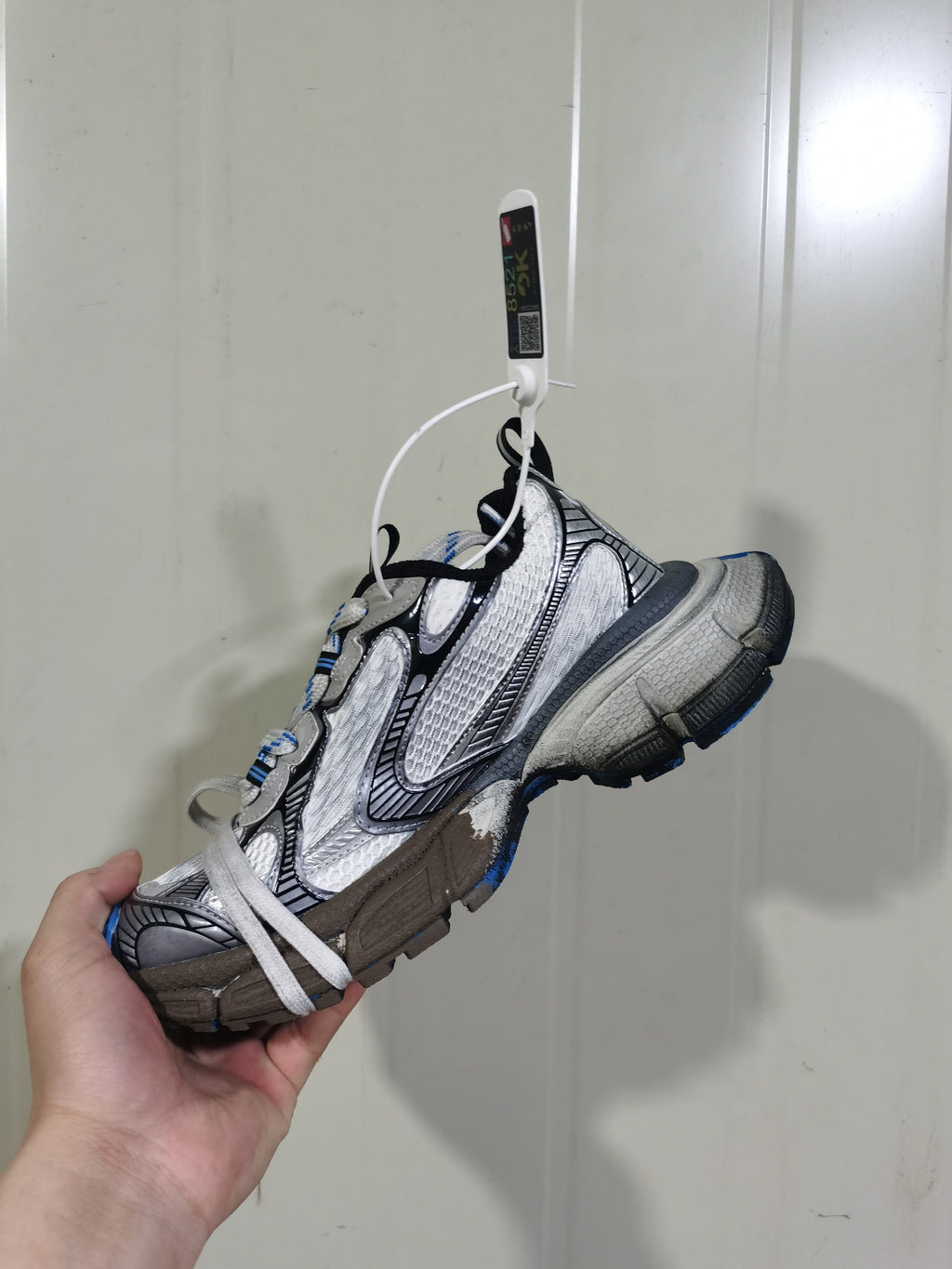 Nike 1214 Gray Blue-Graffiti Sneakers