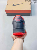 Nike Air Force 1 '07 Low Sneakers in Charcoal and Red
