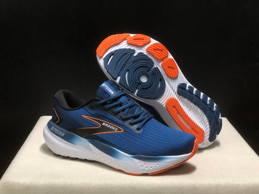 Brooks Glycerin 21 Running Sneakers Blue Black Orange