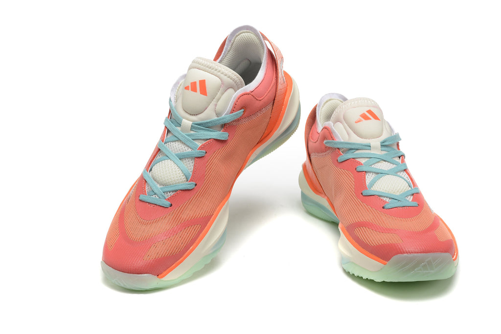 Adidas Adizero Basketball Shoes in Coral and Mint