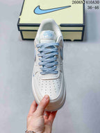 Nike Air Force 1 '07 Low White and Blue Sneakers