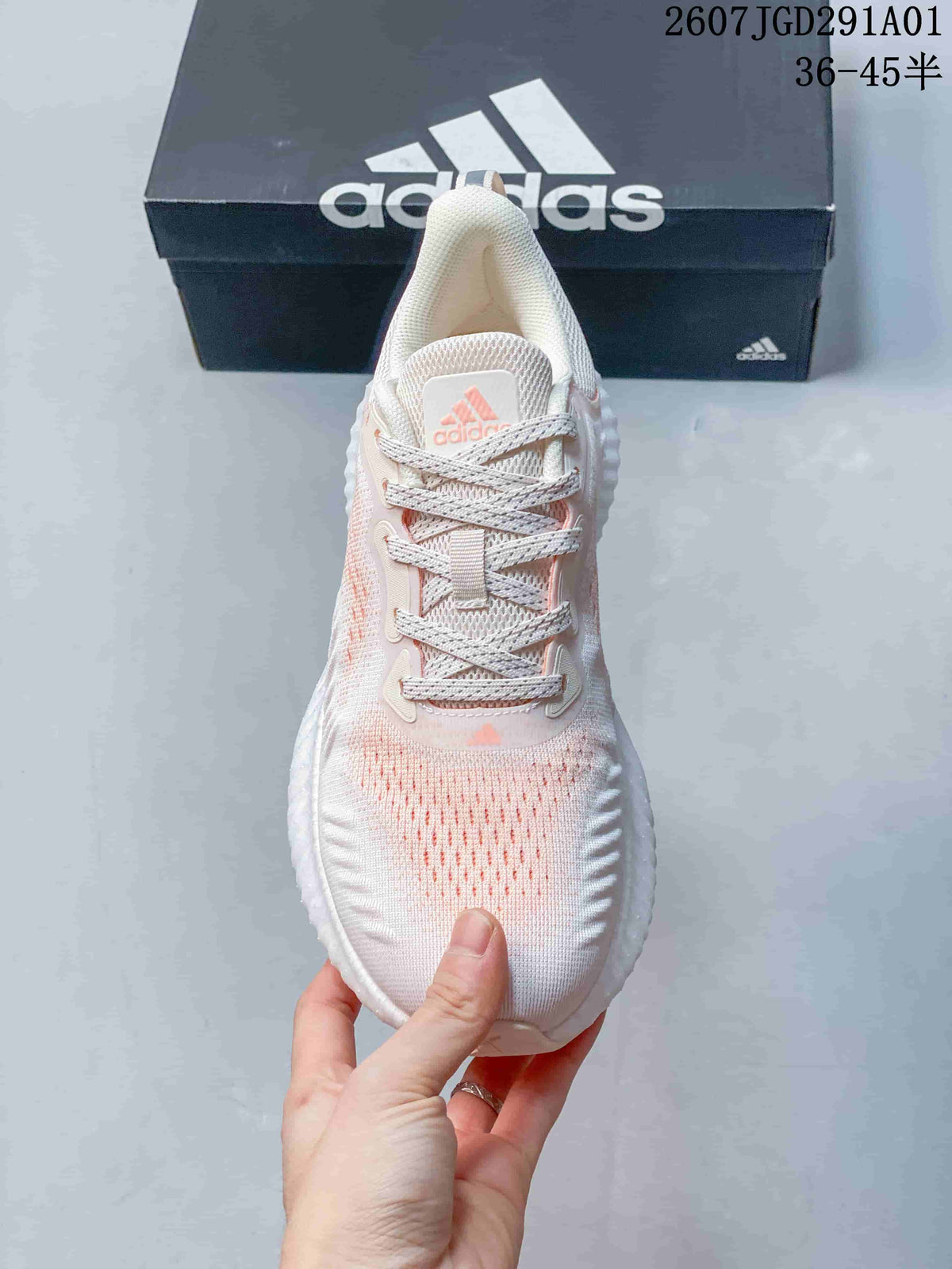 adidas AlphaBounce Beyond Running Sneakers in White and Pink
