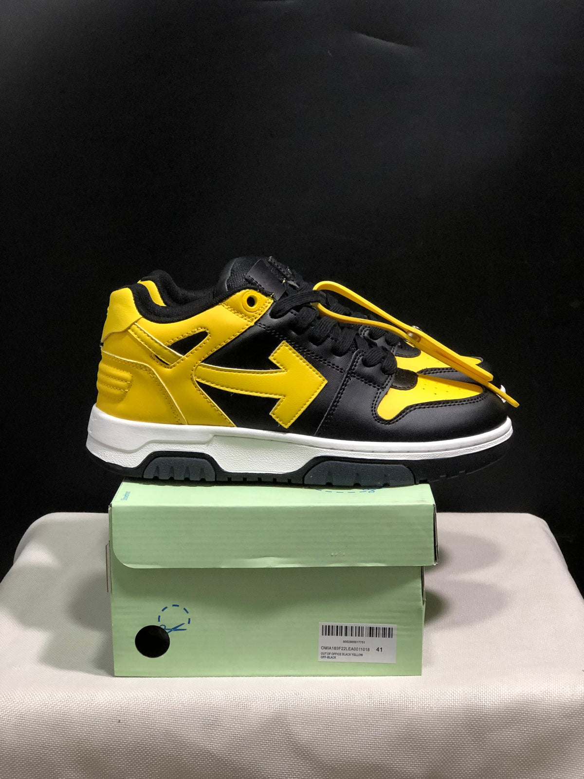 Off-White Out Of Office Low-Top Sneakers Black Yellow