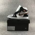Air Jordan 1 High Black, White and Bronze Sneakers