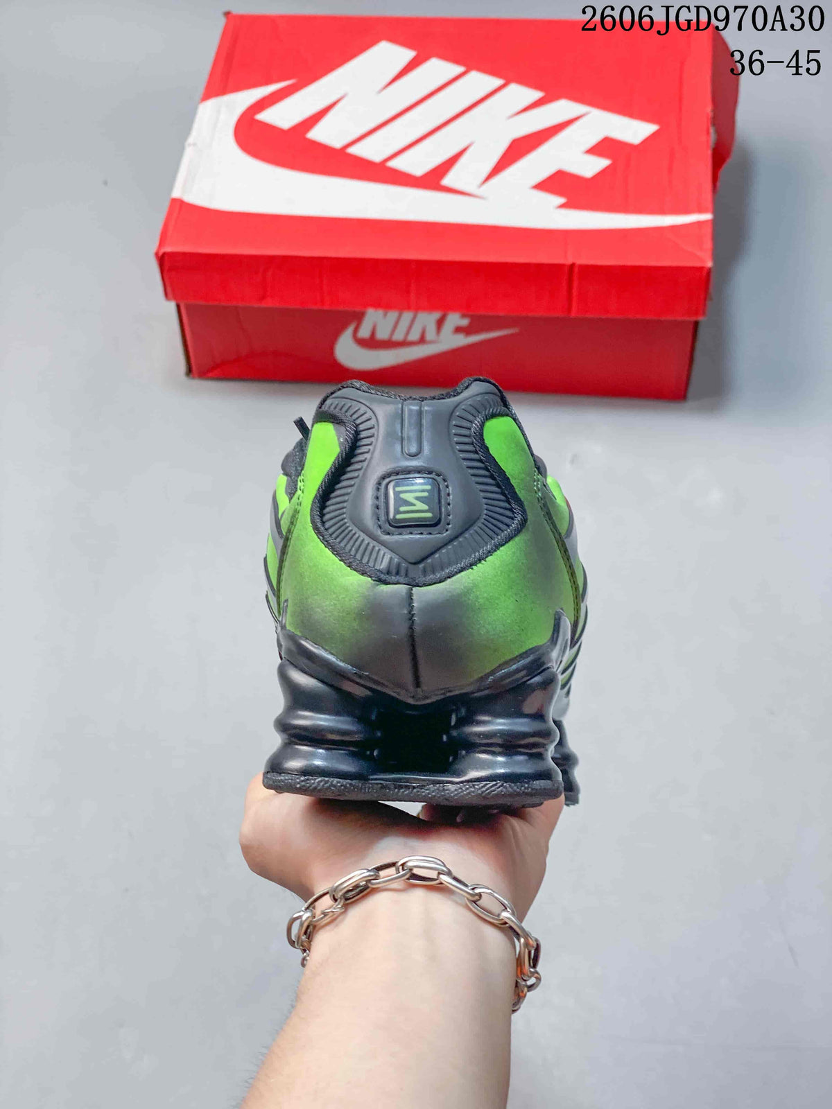 Nike Shox TL Sneakers Black and Volt Green CL0987-002