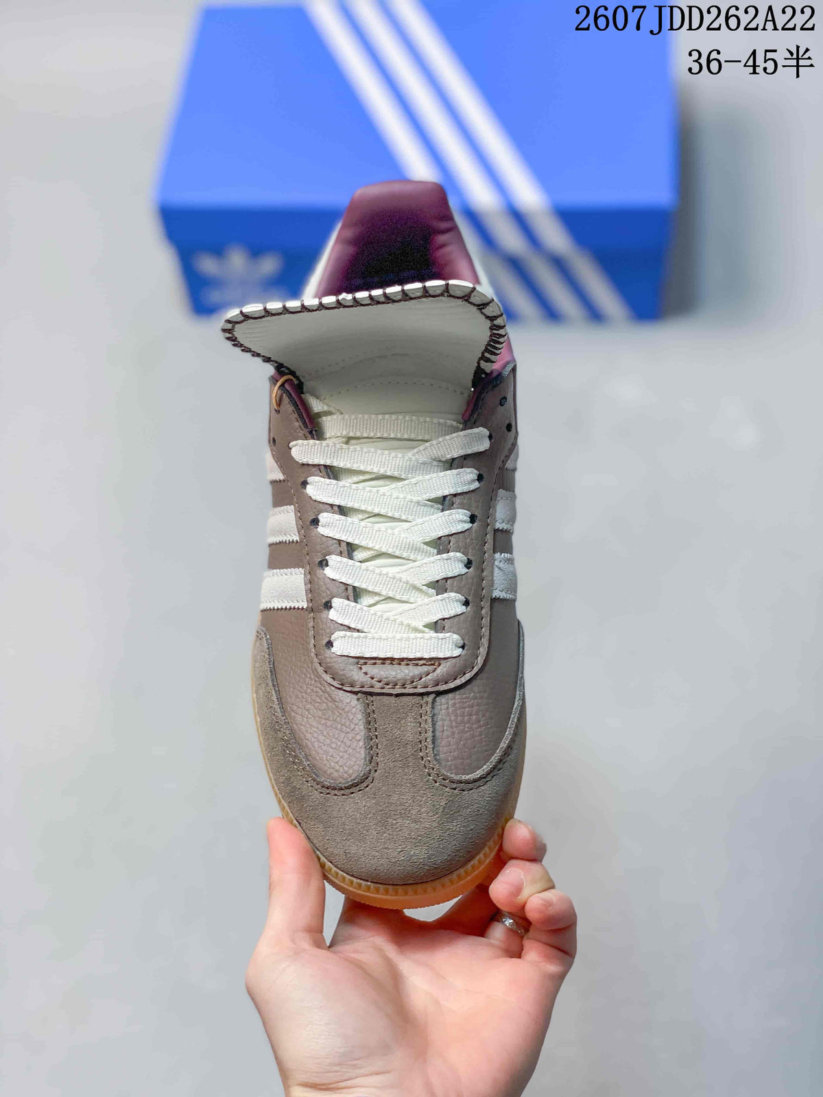 adidas Originals Samba Vegan OG Sneakers Gray White Gum