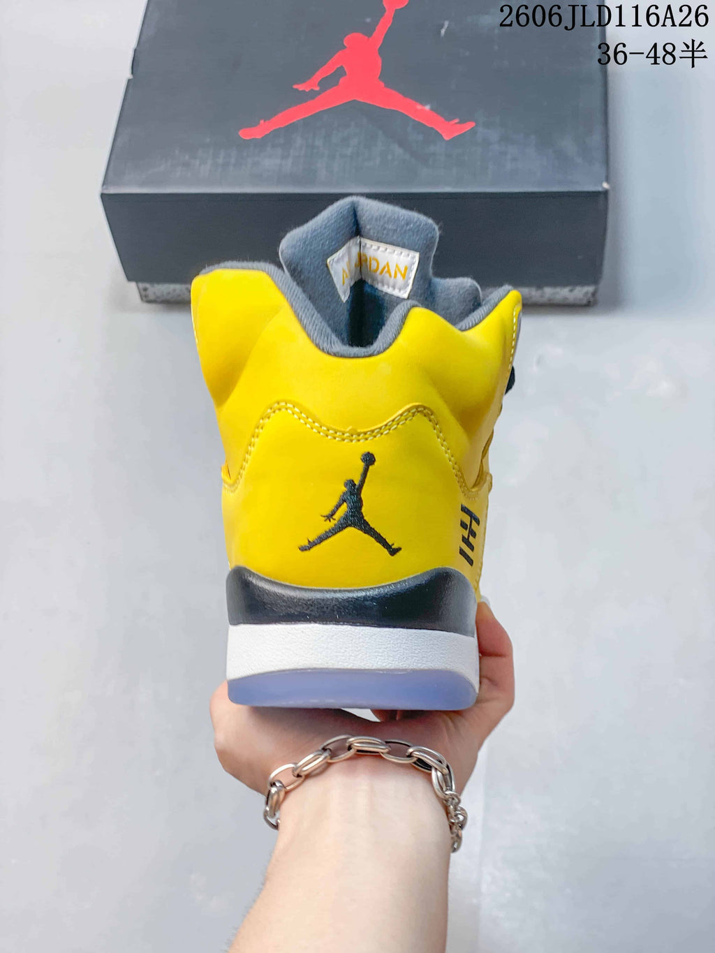 Jordan Air Jordan 5 Retro High Yellow Basketball Sneakers