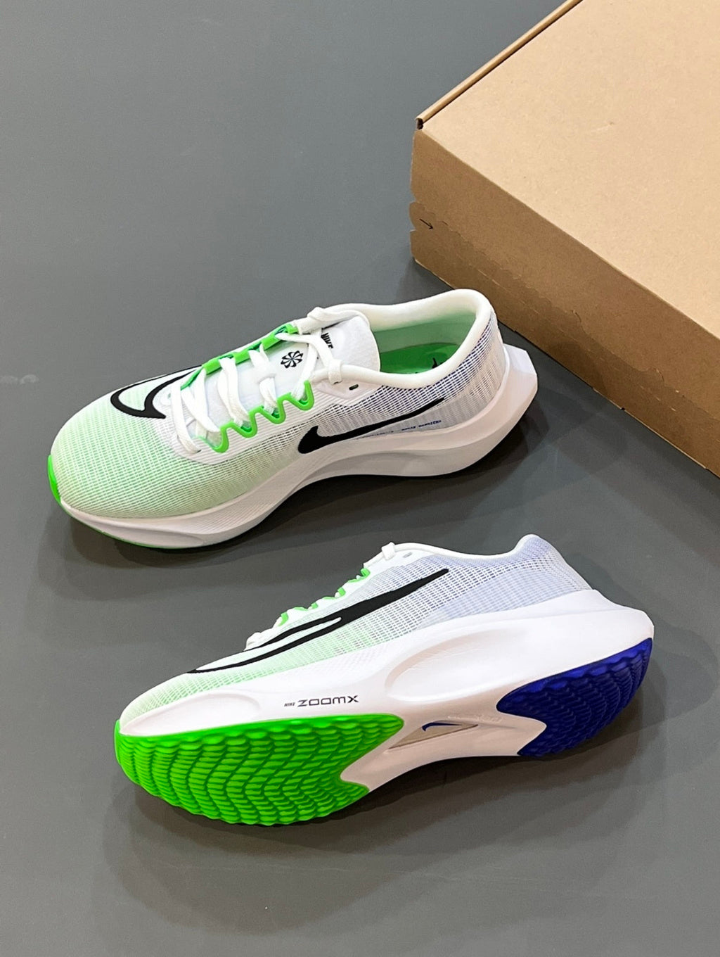 Nike Zoom Fly 5 Running Shoes White Green Blue DM8968-101