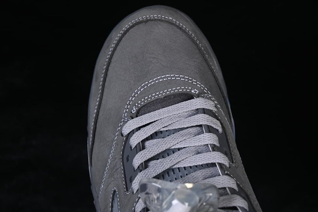 Air Jordan 5 High-Top Sneakers in Grey and White